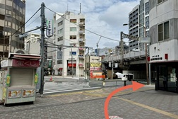 恵比寿駅前店 アクセス 2：恵比寿駅を背にして右の方向へお進みください。